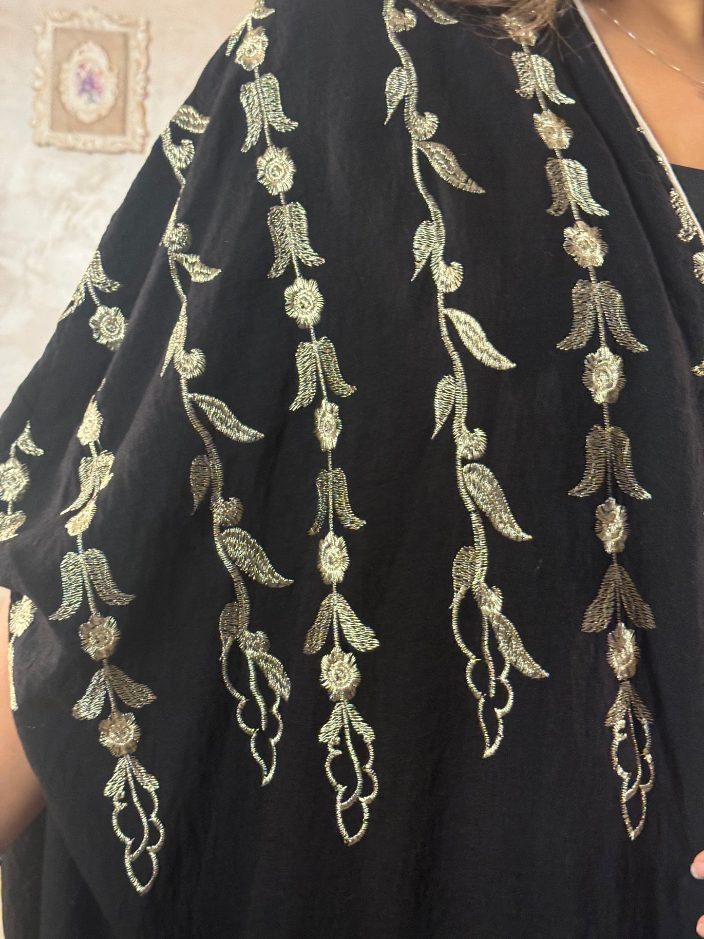 Embroidered cape